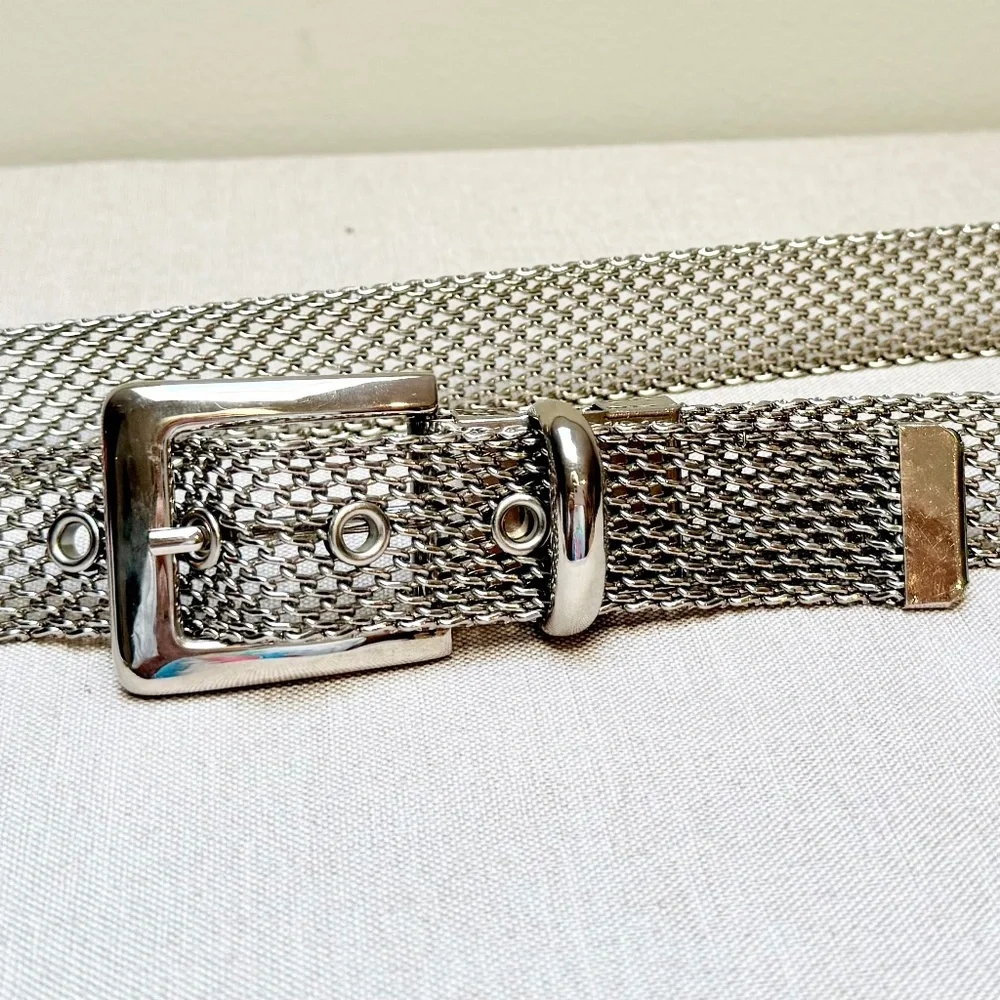 Silver Mesh Chain Belt Size Medium